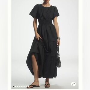 Anthropologie Black Somerset Maxi Dress